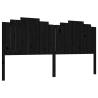 Stylish Black Bed Headboard - Solid Wood Pine | HipoMarket