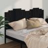 Stylish Black Bed Headboard - Solid Wood Pine | HipoMarket