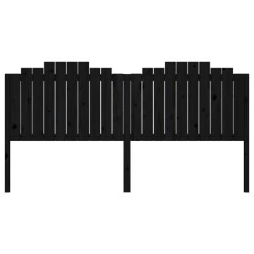 Stylish Black Bed Headboard - Solid Wood Pine | HipoMarket