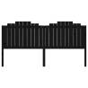 Stylish Black Bed Headboard - Solid Wood Pine | HipoMarket