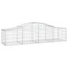 Arched Gabion Baskets - 7 pcs Galvanised Iron | Hipomarket UK