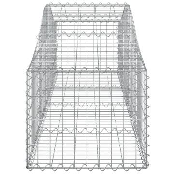 Arched Gabion Baskets - 7 pcs Galvanised Iron | Hipomarket UK