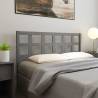 Bed Headboard Grey 145.5x4x100 cm Solid Wood Pine Colour grey Size 145.5 x 100 cm Quantity in Package 1 