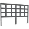 Grey Bed Headboard - Solid Pine Wood - 145.5x4x100 cm