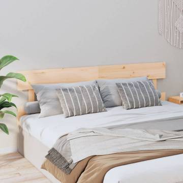 Stylish Solid Wood Pine Bed Headboard | 204x3x81 cm