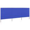 3-Panel Wind Screen Fabric 400x160 cm - Azure Blue