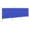 3-Panel Wind Screen Fabric 400x160 cm - Azure Blue