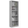 5-Tier Book Cabinet Grey Sonoma - Stylish & Versatile Storage