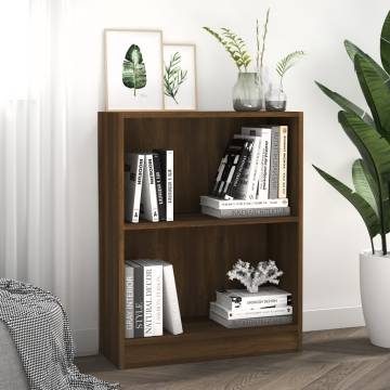 Compact Brown Oak Bookshelf - 60x24x76 cm | Hipomarket UK