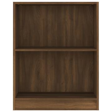 Compact Brown Oak Bookshelf - 60x24x76 cm | Hipomarket UK