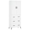 Stylish Highboard White 69.5x34x180 cm - HipoMarket