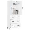 Stylish Highboard White 69.5x34x180 cm - HipoMarket