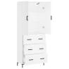 Stylish Highboard White 69.5x34x180 cm - HipoMarket