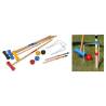 HI 18 Piece Wooden Croquet Game for 4 Players - Outdoor Fun