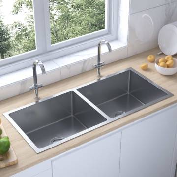 Handmade Stainless Steel Kitchen Sink for Modern Design