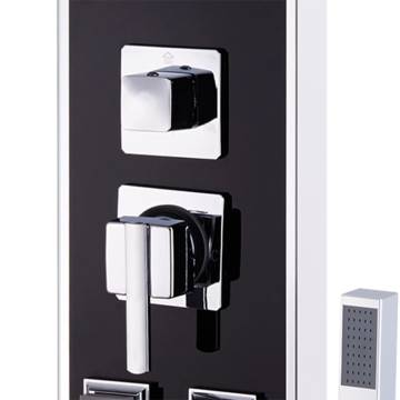 Stylish Black Shower Panel Unit | 18x42.1x120 cm