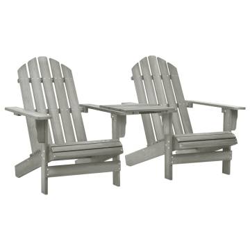 Garden Adirondack Chair - Solid Fir Wood Grey | Hipo Market