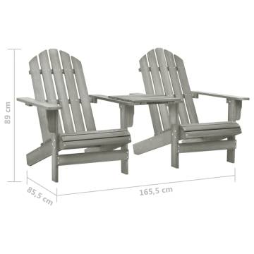 Garden Adirondack Chair - Solid Fir Wood Grey | Hipo Market