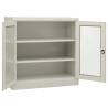 Light Grey Office Cabinet 90x40x90 cm - Durable Steel Design