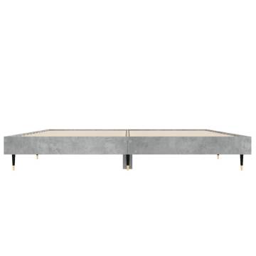 Bed Frame Concrete Grey 120x190 cm - Small Double for Comfort