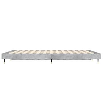 Bed Frame Concrete Grey 120x190 cm - Small Double for Comfort