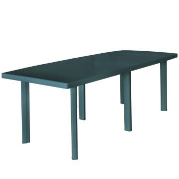 Garden Table Green - 210x96x72 cm Plastic Outdoor Table