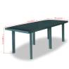 Garden Table Green - 210x96x72 cm Plastic Outdoor Table