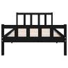 Black Solid Wood Bed Frame 100x200 cm - Classic Design