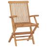 Folding Garden Chairs 8 pcs Solid Teak Wood | Hipomarket