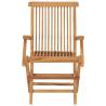 Folding Garden Chairs 8 pcs Solid Teak Wood | Hipomarket