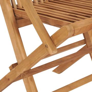 Folding Garden Chairs 8 pcs Solid Teak Wood | Hipomarket