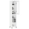 Stylish Highboard High Gloss White - 34.5x34x180 cm