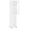 Stylish Highboard High Gloss White - 34.5x34x180 cm