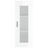 Stylish Highboard High Gloss White - 34.5x34x180 cm