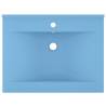 Luxury Light Blue Ceramic Basin 60x46 cm with Faucet Hole