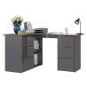 Corner Desk High Gloss Grey - Stylish & Functional Workstation