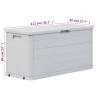 Garden Storage Box 280L - Light Grey | Hipomarket UK