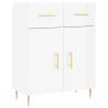 Stylish Highboard High Gloss White - 69.5x34x180 cm