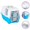 Durable White & Blue Pet Carrier - 55x36x36 cm | HipoMarket