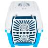 Durable White & Blue Pet Carrier - 55x36x36 cm | HipoMarket