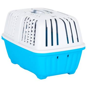 Durable White & Blue Pet Carrier - 55x36x36 cm | HipoMarket