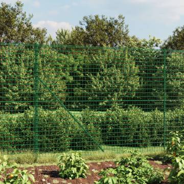 Wire Mesh Fence with Flange Green 2.2x10 m | HiPo Market