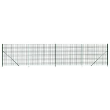 Wire Mesh Fence with Flange Green 2.2x10 m | HiPo Market