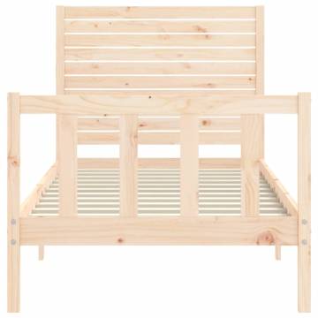 Single Solid Wood Bed Frame with Headboard - Quality & Style