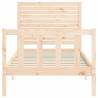 Single Solid Wood Bed Frame with Headboard - Quality & Style