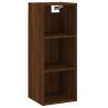 Elegant Highboard Brown Oak - 34.5x34x180 cm | Hipo Market