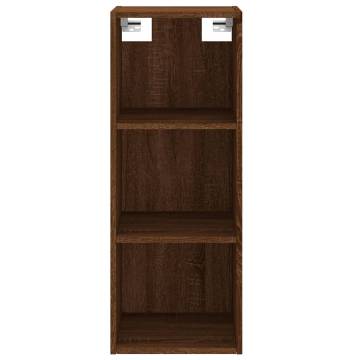 Elegant Highboard Brown Oak - 34.5x34x180 cm | Hipo Market