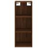 Elegant Highboard Brown Oak - 34.5x34x180 cm | Hipo Market