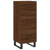 Elegant Highboard Brown Oak - 34.5x34x180 cm | Hipo Market