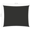 Sunshade Sail Oxford Fabric 3.5x4.5m Anthracite - High Quality